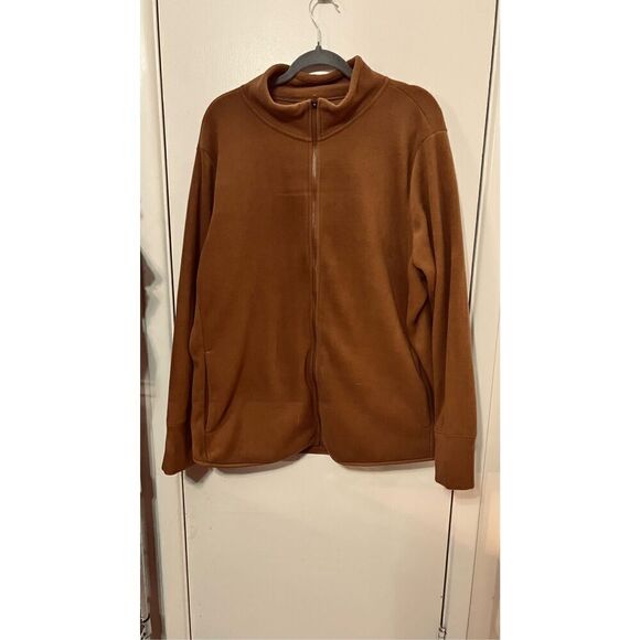 Old Navy Womens Full Zip Fleece Jacket Tan Size XXL - Picture 2 of 10